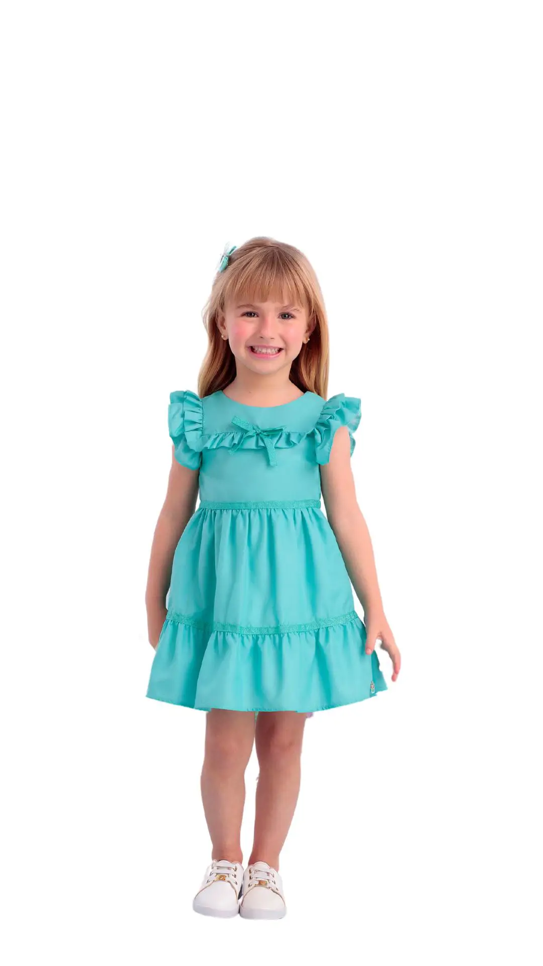 VESTIDO EM TECIDO CONFORT FLOW ESTILO CLASSICO COR VERDE